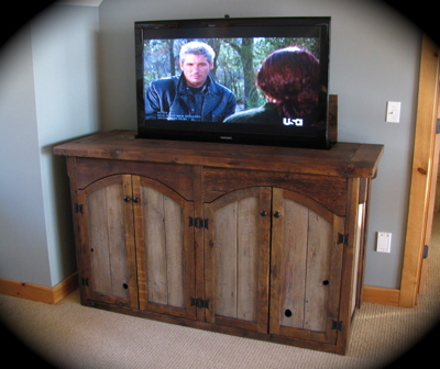 Rustic Tv Lift Cabinet 4 Door Custom Rustic Furniture By Don Mcaulay