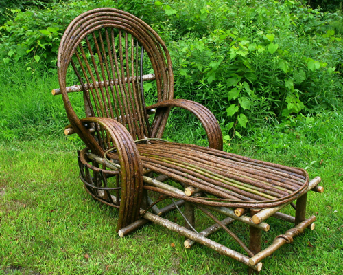 Bent Willow Chaise Lounge Custom Rustic Furniture By Don Mcaulay