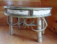antler furniture, rustic coffee table
