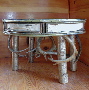 antler furniture, rustic coffee table