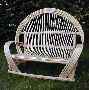 bent willow loveseat, rustic furniture